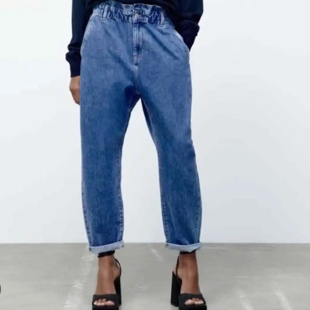 NWT Zara Paperbag Bag Fit Jeans - Size 2